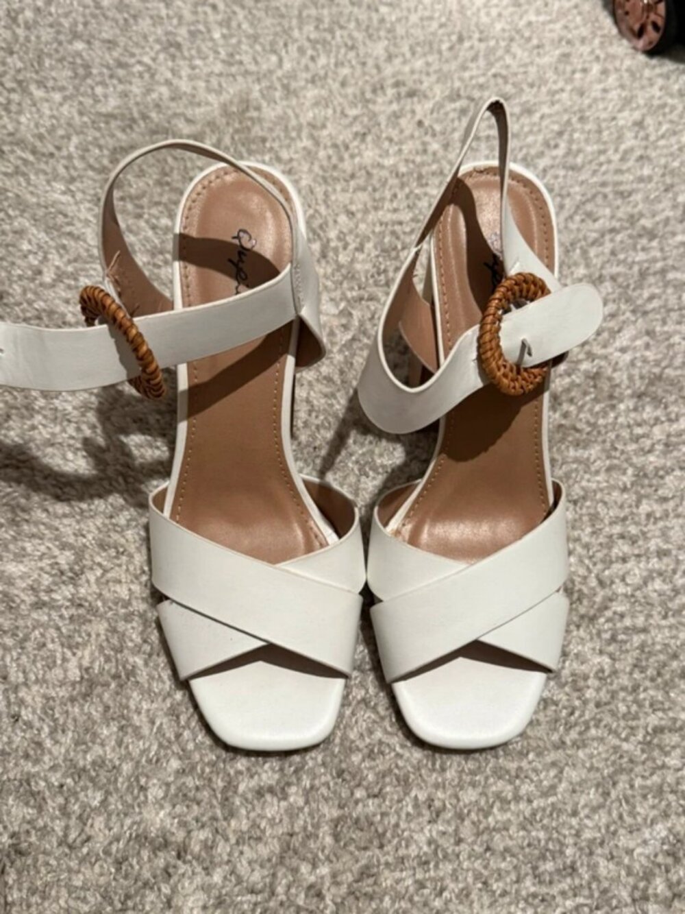 Fun white heels